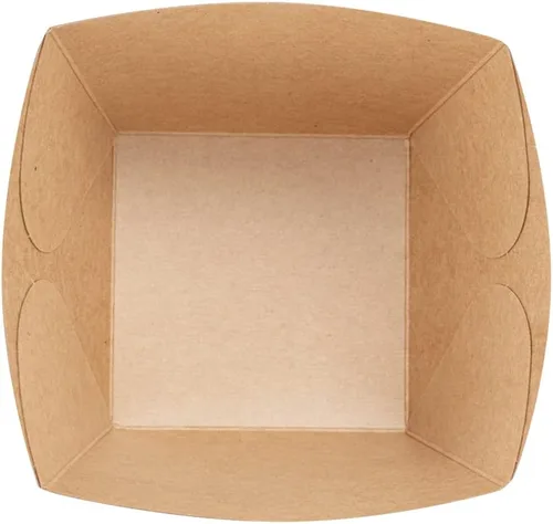 Vista 12 de Restaurantware -Bio Tek - Cajas de aperitivos de 4.3 x 3.2 pulgadas, 200 cajas desechables para papas fritas – Forro de polietileno, apto para frío