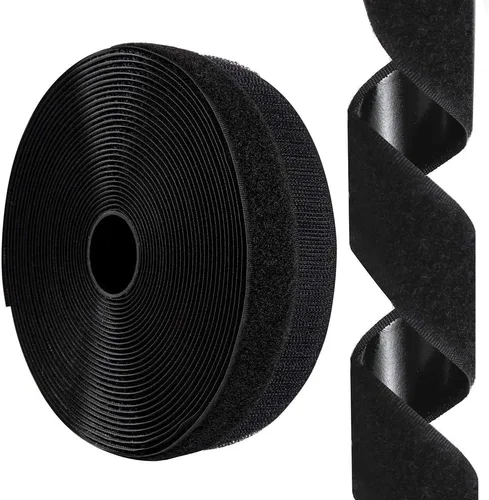 Vista 14 de SOURRI Cinta de velcro grande de 4'' x 20 pies con gancho y bucle, tiras autoadhesivas de servicio pesado, evitan que los cojines del sofá se