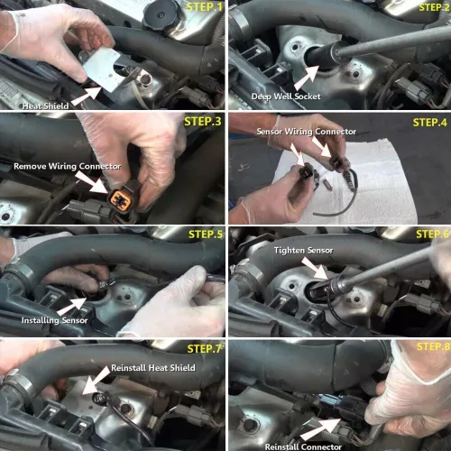 Vista 9 de 234-5135 234-4488 2PCS Upstream+Sensor de oxígeno aguas abajo para Mini Cooper 07-10 1.6L