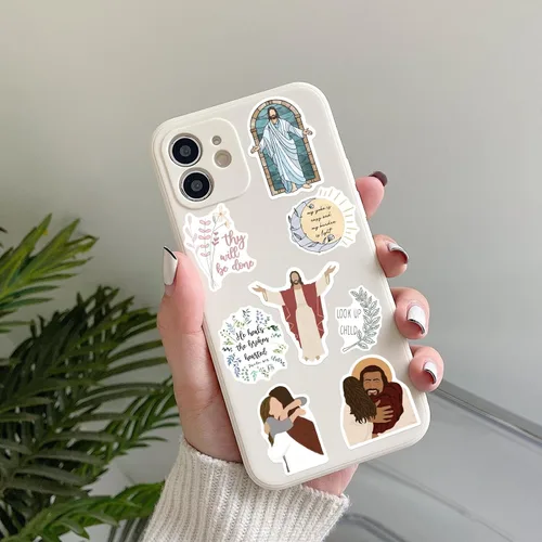 Vista 7 de 100 calcomanías cristianas para botellas de agua, calcomanías de versículo bíblico de Jesús, calcomanías motivacionales de fe religiosa