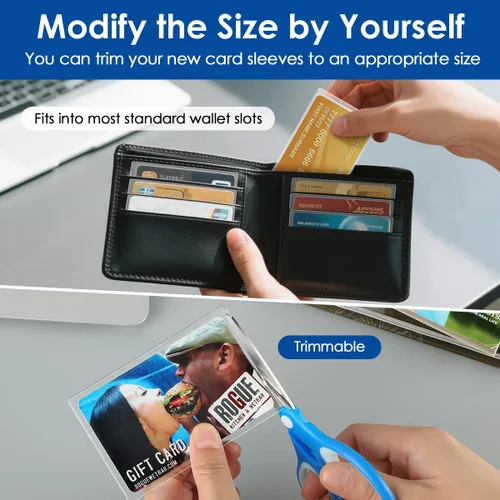 Vista 6 de MaxGear Fundas protectoras para tarjetas de Medicare, 12 mil, de PVC transparente, resistentes al agua, fundas protectoras para tarjetas de Medicare