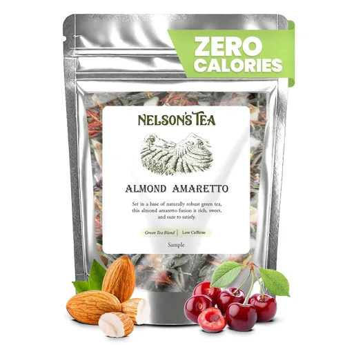 Vista 5 de Nelson's Tea - Jazmín de Aladino - Té verde de hojas sueltas - Té verde infundido con jazmín (muestra)