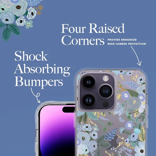 Vista 5 de Rifle Paper Co. Funda para iPhone 14 Pro Max [Funciona con cargador inalámbrico] [Protección contra caídas de 10 pies] Bonita funda para iPhone