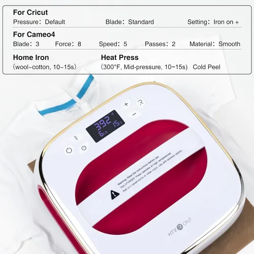 Vista 7 de HTVRONT - Rollo de vinilo termotransferible, 10 in x 8 ft, para diseños en camisetas, fácil de cortar y despegar, para planchar y todas las máquinas