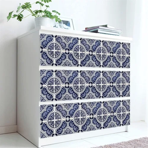 Vista 4 de HQSGDMN 10 hojas de azulejos para despegar y pegar, adhesivos de vinilo 3D autoadhesivos para azulejos para cocina, baño, encimera, baño, azulejos