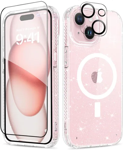 Vista 32 de MIODIK - Funda compatible con iPhone 13 Pro, con protector de pantalla + protector de lente de cámara, funda transparente protectora y a prueba