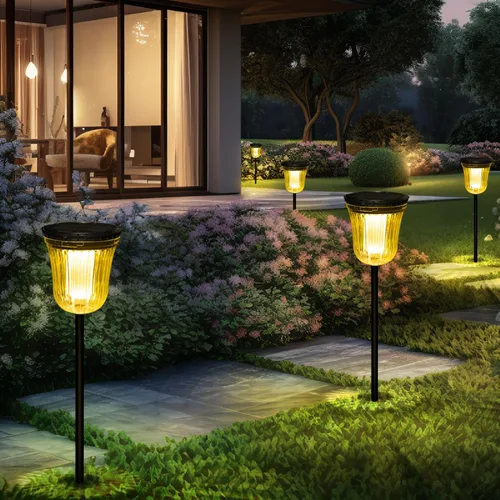 Luces solares para caminos al aire libre, luces solares para exteriores, impermeables, IP65, 200 lúmenes, luces solares de encendido/apagado