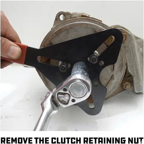 Vista 5 de Powerbuilt Kit de herramientas para quitar e instalar el embrague de aire acondicionado, removedor e instalador de embragues de compresor de CA