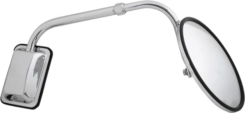 Vista 2 de Grand General 33392 - Espejo de montaje en capó de acero inoxidable convexo regular de 8 pulgadas con brazo ajustable para camiones, autobuses