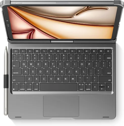 Vista 17 de edaiser Funda de teclado giratoria para Apple iPad mini 6ª 7ª generación a17 Pro, teclado Bluetooth compacto con trackpad retroiluminado RGB