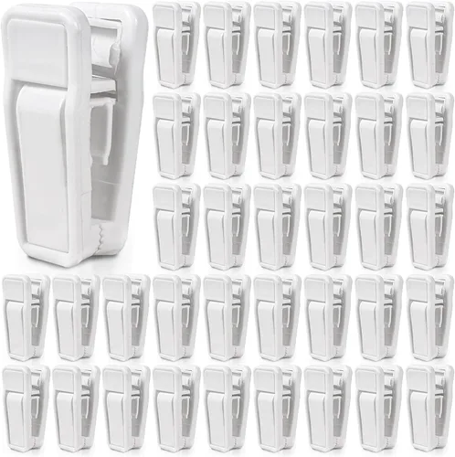 Vista 20 de KISEER Juego de 40 clips de plástico para colgar bebés de línea delgada para colgar ropa de terciopelo (negro)