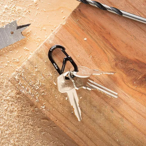 Vista 5 de Nite Ize GS1-01-2R6 G-Series - Mosquetón de doble cámara, tamaño #1, paquete de 2, color negro