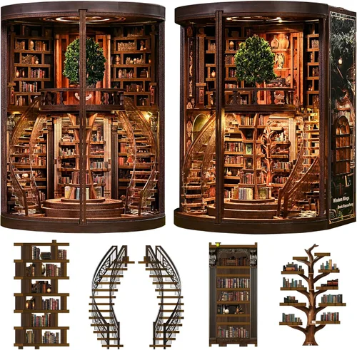 Vista 10 de Spilay Kit de casa de muñecas en miniatura, kit de bricolaje, modelo de casa pequeña, escala 1:24, casa de muñecas creativa, el mejor regalo