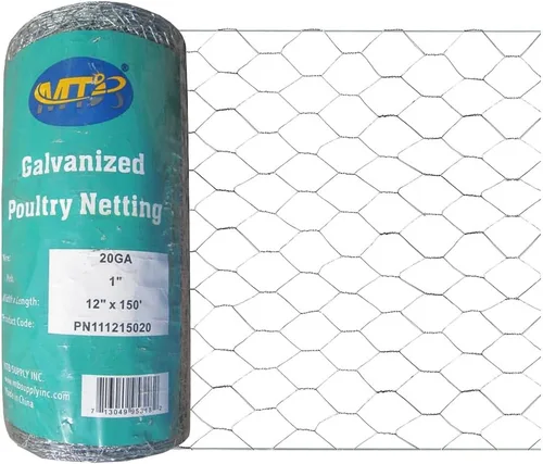 Vista 6 de MTB 20GA - Alambre hexagonal galvanizado para aves de corral, 18 pulgadas x 50 pies x 1 pulgada