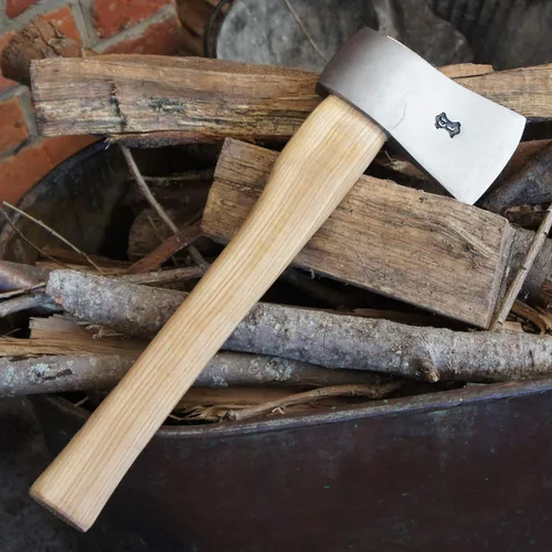 Vista 2 de Kings County Tools Hacha de campamento Swiss Army Mango de madera dura de 15-1/2 pulgadas Fácil de transportar y usar Herramienta perfecta