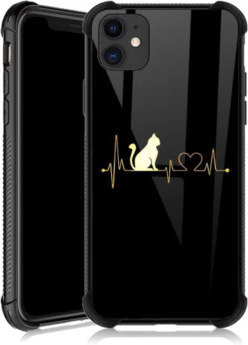 Vista 20 de ZHEGAILIAN Funda compatible con iPhone 11, funda protectora antideslizante de poliuretano termoplástico suave con cuatro esquinas reforzadas a