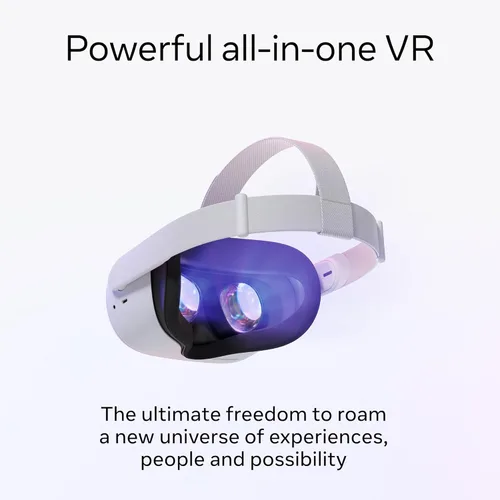 Vista 3 de Meta Quest 2 Advanced All-In-One Virtual Reality Headset 256 GB Get Meta Quest 2 with GOLF and Space Pirate Trainer DX included
