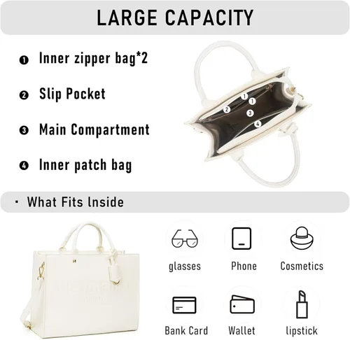 Vista 4 de Tote Bag for Women Top Handle Stachel Purse and Handbags with Shoulder Strap