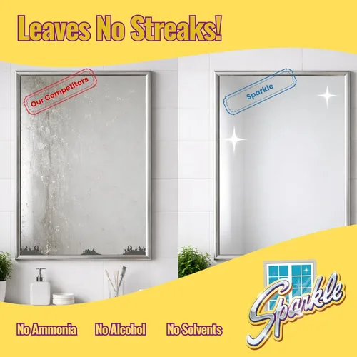 Vista 9 de Sparkle Limpiador de vidrio, fórmula púrpura original, botella de gatillo de 33.8 onzas (paquete de 12)