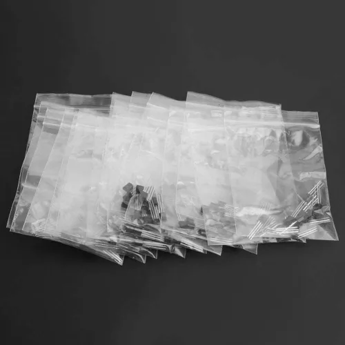 Vista 8 de Kit de componentes electrónicos de 1390 piezas con 100 LED 100 diodos 170 transistores 120 condensadores electrolíticos 600 resistencias 300