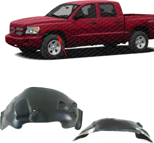 US AUTO PARTS PLUS Nuevo guardabarros delantero izquierdo del conductor y lado derecho del pasajero con panel de aluminio para Dodge Dakota