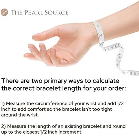 Vista 5 de The Pearl SOURCE - Pulsera de perlas cultivadas en agua salada, oro de 14 quilates, 5,5 a 0.236in, redonda, color blanco