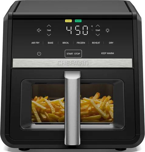 Vista 9 de Chefman Freidora de Aire – Freidora de Aire Compacta de 6 QT para Comidas Rápidas y Fáciles, Cuenta con Tecnología Hi-Fry para Extra Crujiente