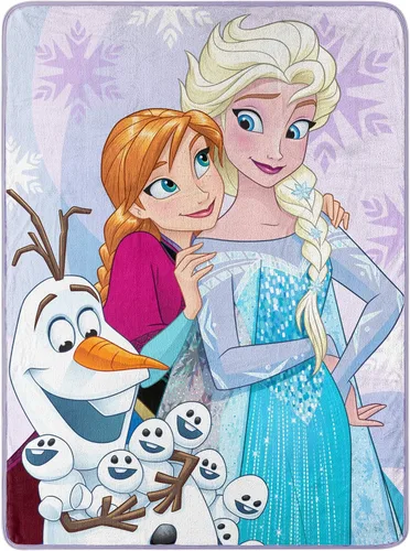 Vista 6 de Disney Frozen, manta de micro raschel "Floral Fjord", 46 x 60 pulgadas, multicolor, 1 unidad