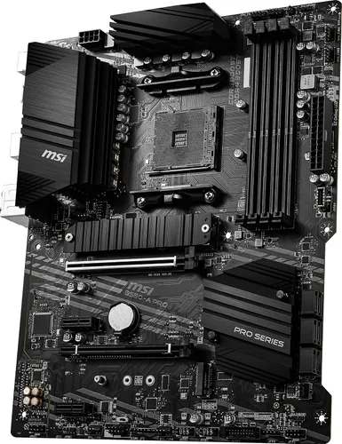 Vista 8 de MSI Placa base B550-A PRO ProSeries (AMD Ryzen 5000, AM4, DDR4, PCIe 4.0, SATA 6Gb/s, M.2, USB 3.2 Gen 2, HDMI/DP, ATX)