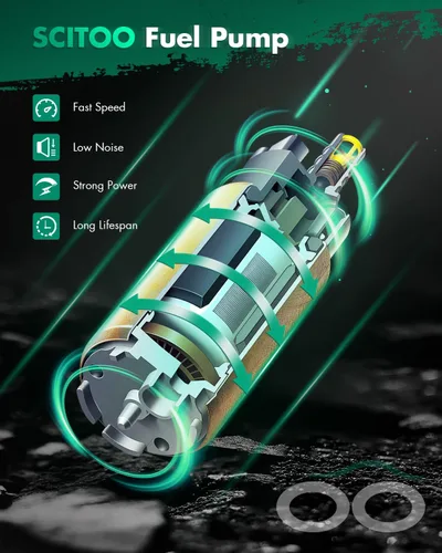 Vista 6 de SCITOO Conjunto eléctrico de la bomba de combustible de alto rendimiento para 2017-2019 para Sentra 1.6L, 2011-2017 Juke L4 1.6L, E9127M
