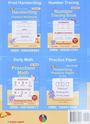 Vista 2 de Tracing For Toddlers First Learn to Write workbook. Practice line tracing, pen control to trace and write ABC Letters, Numbers and Shapes