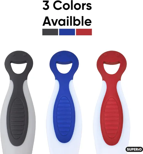 Vista 5 de Superio Escobilla de goma, paquete de 2, escobilla multiusos sin rayas, mango de agarre cómodo y gancho para colgar (azul, 6 pulgadas, 2 unidades)