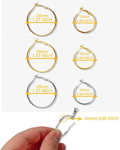 Vista 2 de Aros para Pendientes, Encaje de Acero Inoxidable, Pendientes Redondos de Cuentas, Hipoalergénicos, Aros de Encaje Abiertos para Joyería, DIY