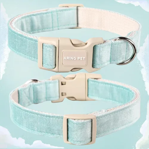 Vista 129 de Aring Pet Collar de algodón, ligero y ajustable, con hebilla de liberación rápida para perros pequeños, medianos y grandes, para cachorros, XS