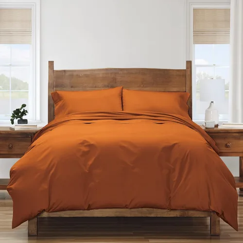 Vista 6 de Cuddledown Heritage - Funda de edredón 100% algodón Calidad Premium Tejido de satén ultrasuave Transpirable Cierre de botones Queen