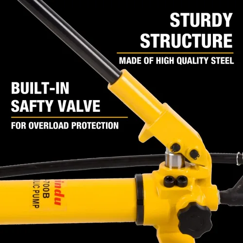 Vista 6 de Bomba manual hidráulica 900cc 10000Psi con medidor de presión para bomba de elevación hidráulica, CP-700B