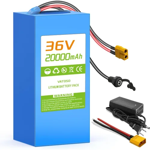 Vista 9 de Batería de litio de 36 V 7800 mAh, BMS de 30 A integrado, conector XT60 SM para proyectos de bricolaje Jetson Bolt Pro y 100W-600W, con cargador