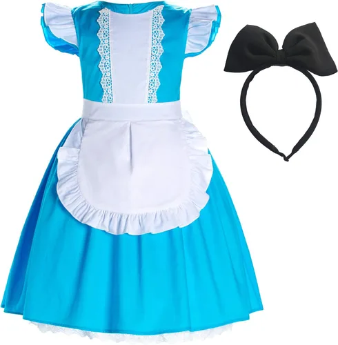 Little Girls Princess Costume For Birthday Party With Headband