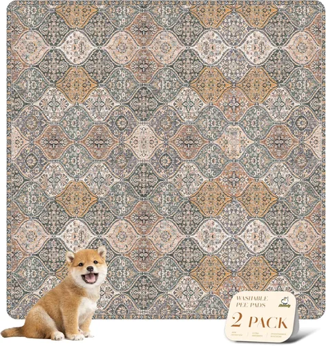 Vista 111 de nunubaby Almohadillas lavables para orina para perros, elegantes, antideslizantes y a prueba de fugas. Almohadillas reutilizables para orinal