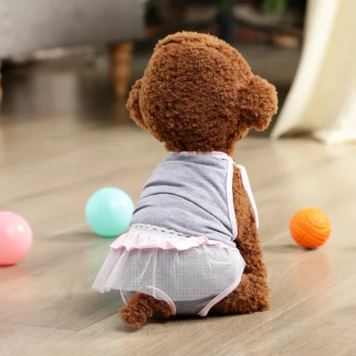 Vista 6 de Frienda 3 pañales reutilizables para perras con tirantes ajustables, S
