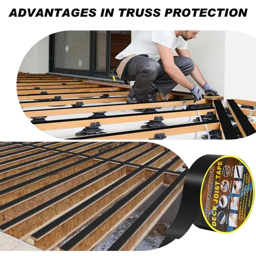 Vista 5 de Cinta de vigueta de cubierta de 2 x 39 pulgadas, sello impermeable antiséptico de butilo, cintas intermitentes resistentes a la intemperie