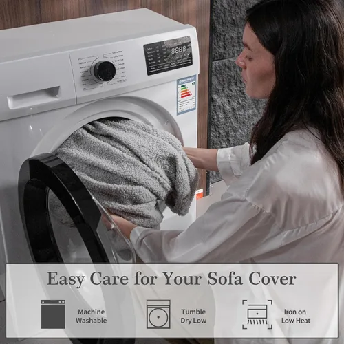 Vista 6 de Fundas de Cojines de Sofá para Sofá Seccional, Fundas de Sofá Suaves Elásticas Lavables Resistentes al Desgaste Protector Universal de Muebles