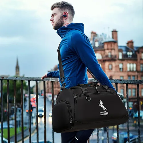 Vista 7 de Bolsa de gimnasio, Negro -, Bolsa de gimnasio Bolsa de lona