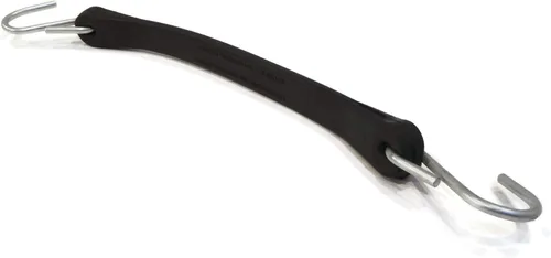 Vista 8 de The ROP Shop Paquete de 2 correas de lona de goma negra de 9 pulgadas ajustables para remolque