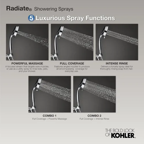 Vista 3 de KOHLER Cabezal de ducha multifunción radiante