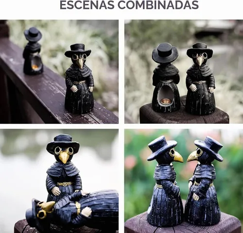 Vista 7 de Plague Doctor - Soporte para incienso 2027, con quemador de cono que los Large Doctor