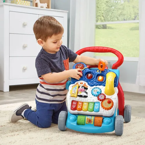 Vista 9 de VTech Andador de Aprendizaje de Sentado a de Pie (Empaque Libre de Frustraciones), Azul