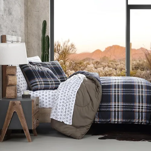 Vista 9 de Wrangler - Juego de funda de edredón individual, ropa de cama suave y reversible, inspirado en Yellowstone, juego de cama de 2 piezas con funda