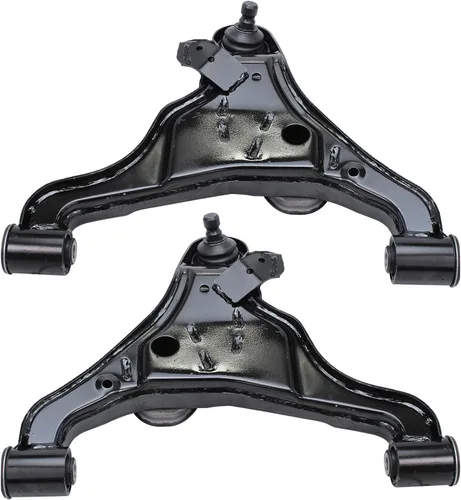 Vista 3 de Detroit Axle - Kit de suspensión de 12 piezas para Nissan Pathfinder Frontier Xterra, 4 brazos de control inferior y superior, 4 barras