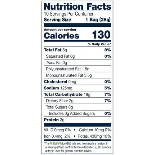 Vista 2 de Cape Cod Papas fritas, chips originales menos grasos, bolsas de aperitivos de 1 oz, 10